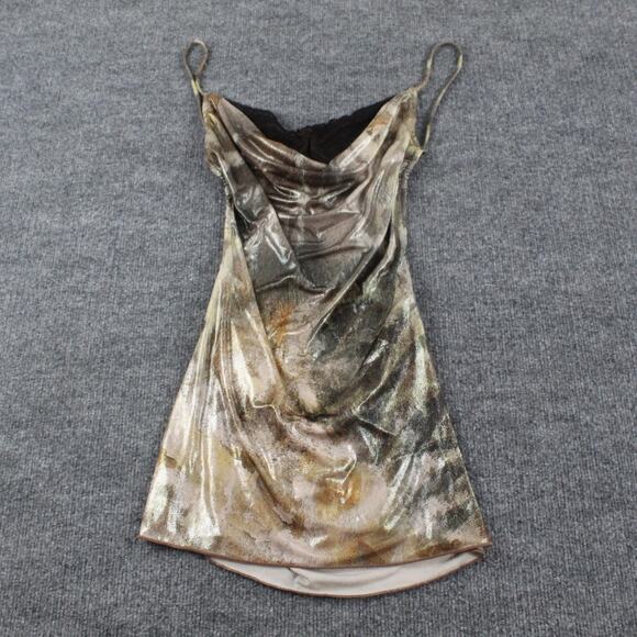 Jaded London Dress Women 0 Leopard Metallic Mirage Mini Going Out Party Cocktail - Picture 5 of 13